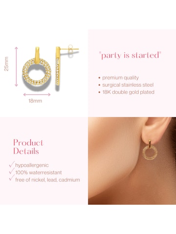 ARS-ARGENTI Earrings 'PARTY IS STARTED' in Gold