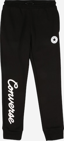 Tapered Pantaloni de la CONVERSE pe negru: față