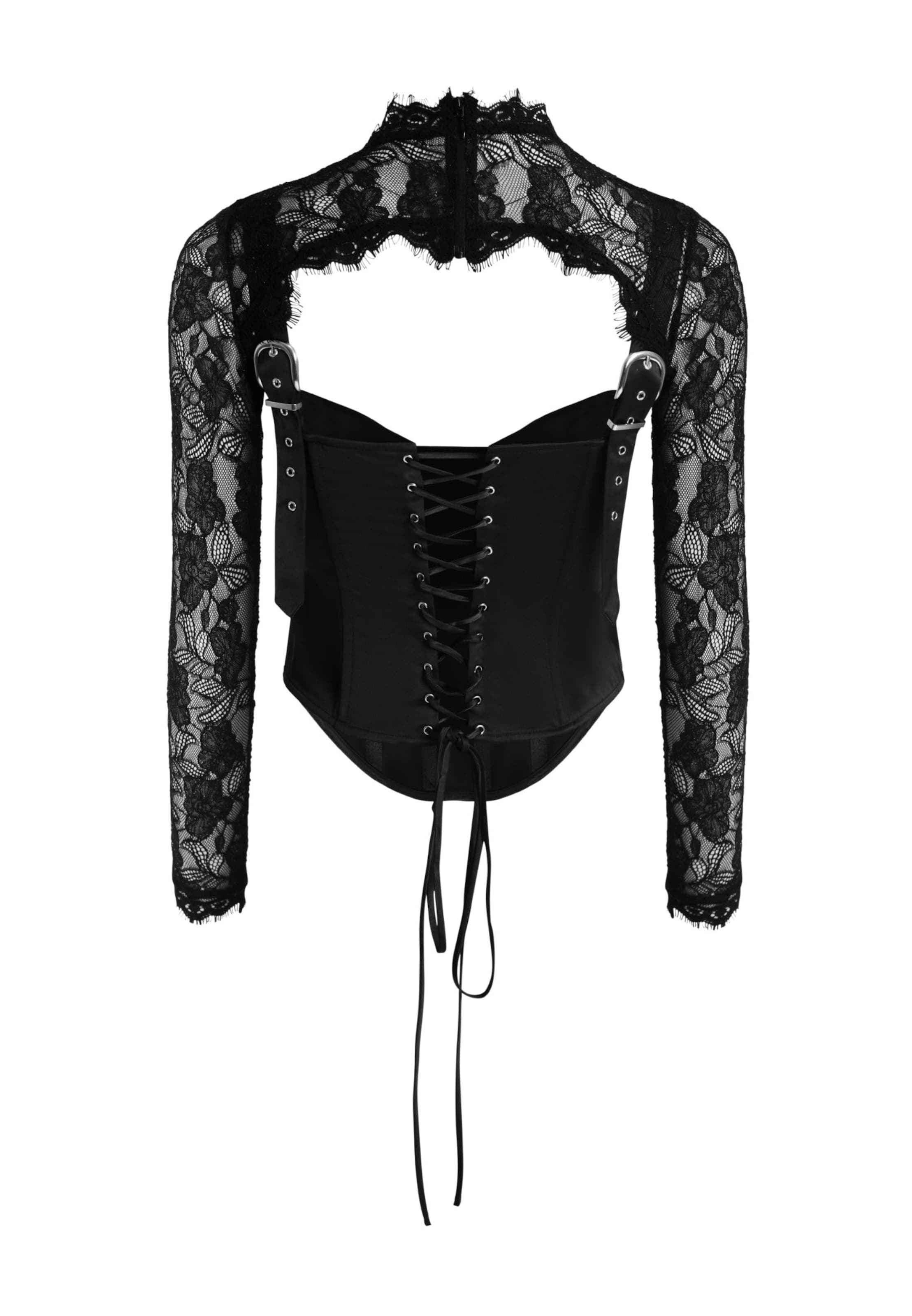 OW Collection Top 'Brisa' in Zwart