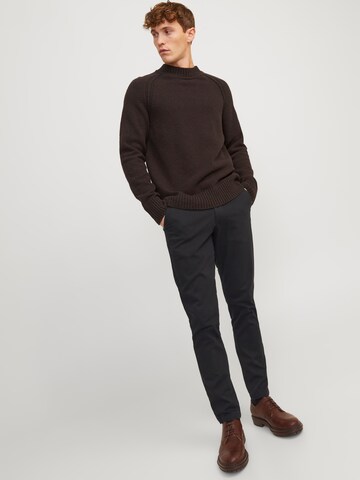 JACK & JONES Slimfit Hose 'JJIMarco JJDave' in Schwarz