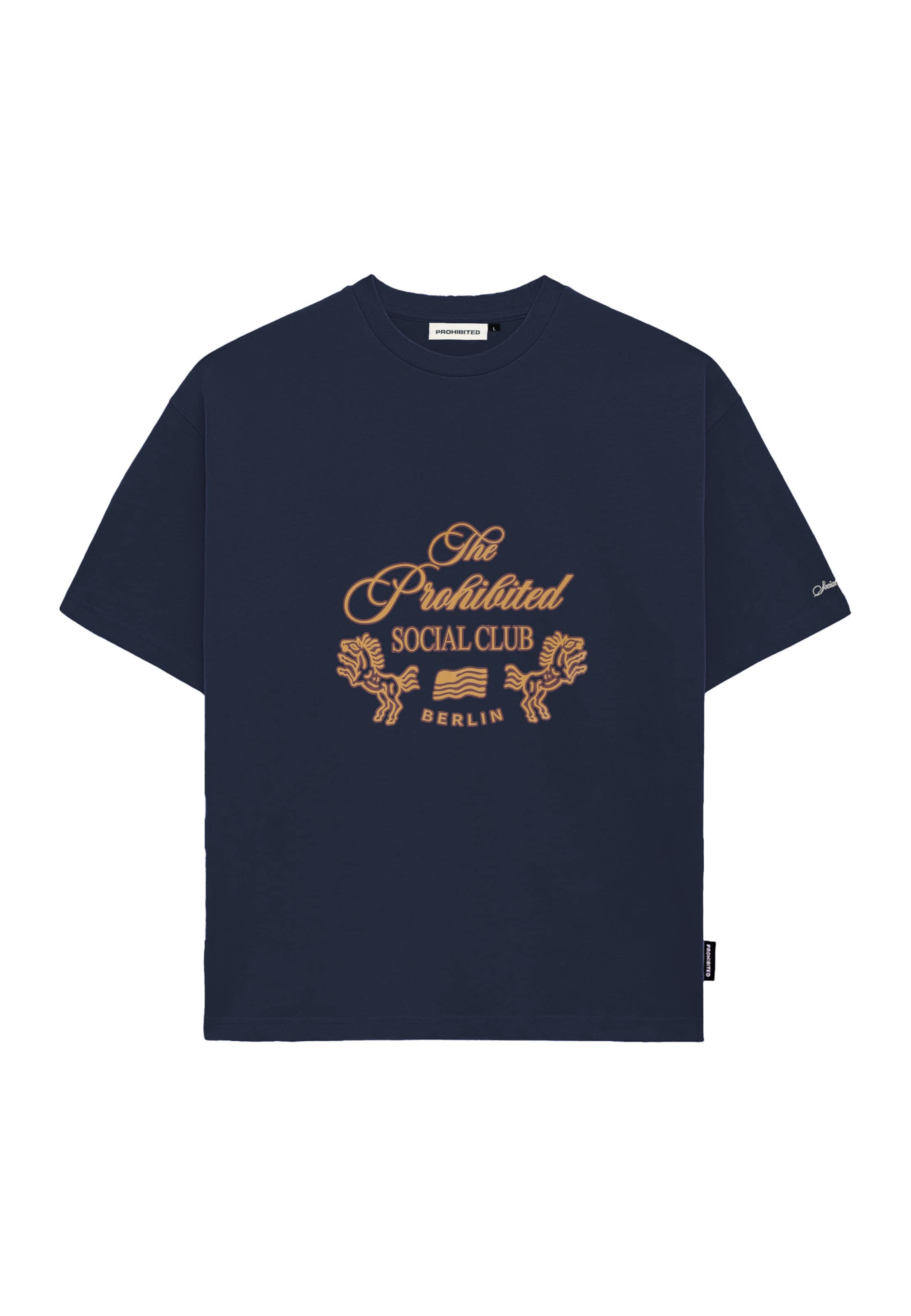 Maglietta 'Clubhouse' di Prohibited in blu: frontale