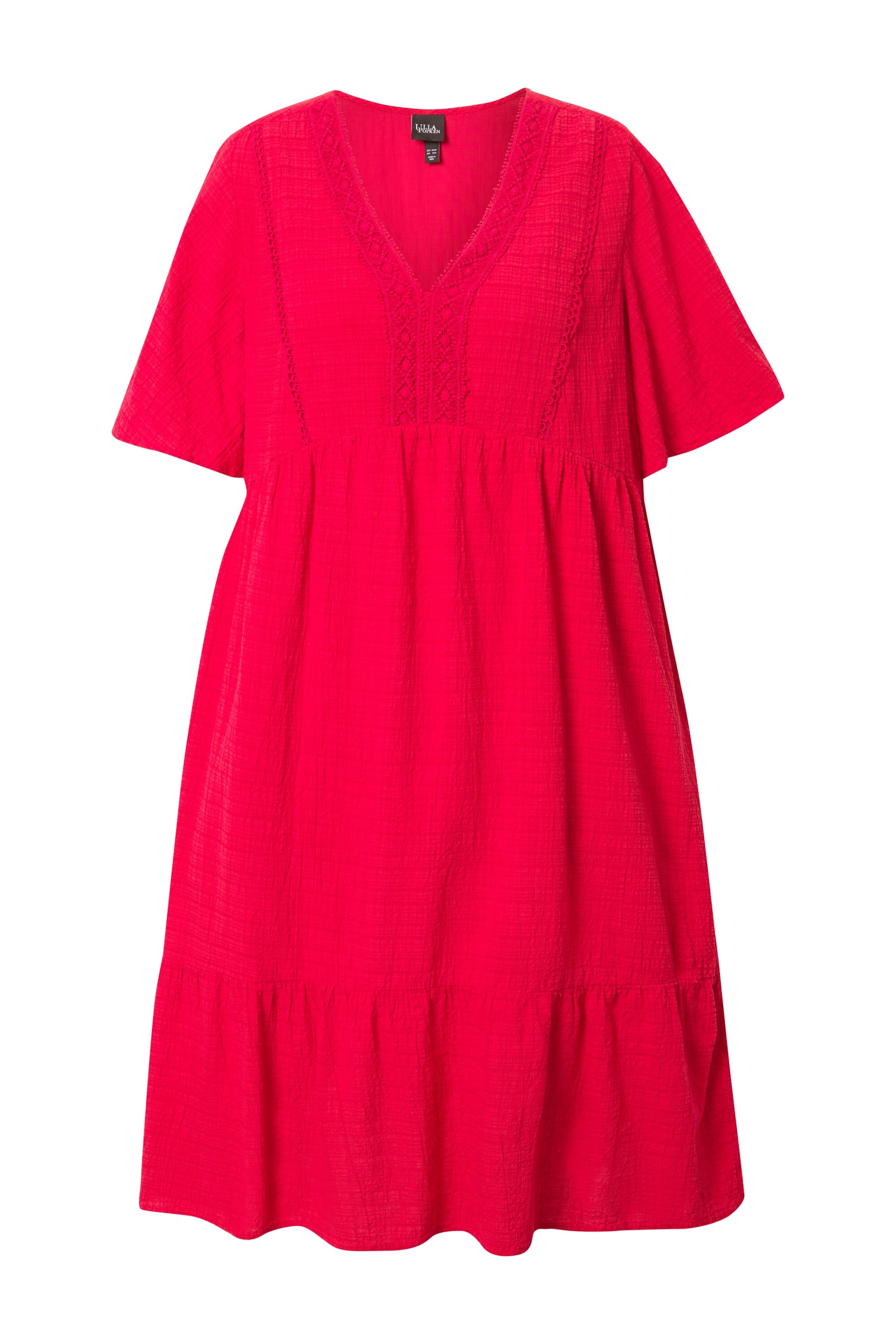 Ulla Popken Jurk in Rood: voorkant