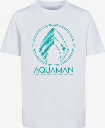 ABSOLUTE CULT Shirt 'Aquaman - Aqua' in Wit: voorkant