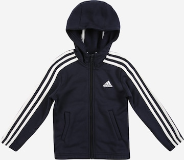 ADIDAS PERFORMANCE Athletic Zip-Up Hoodie in Blue: front