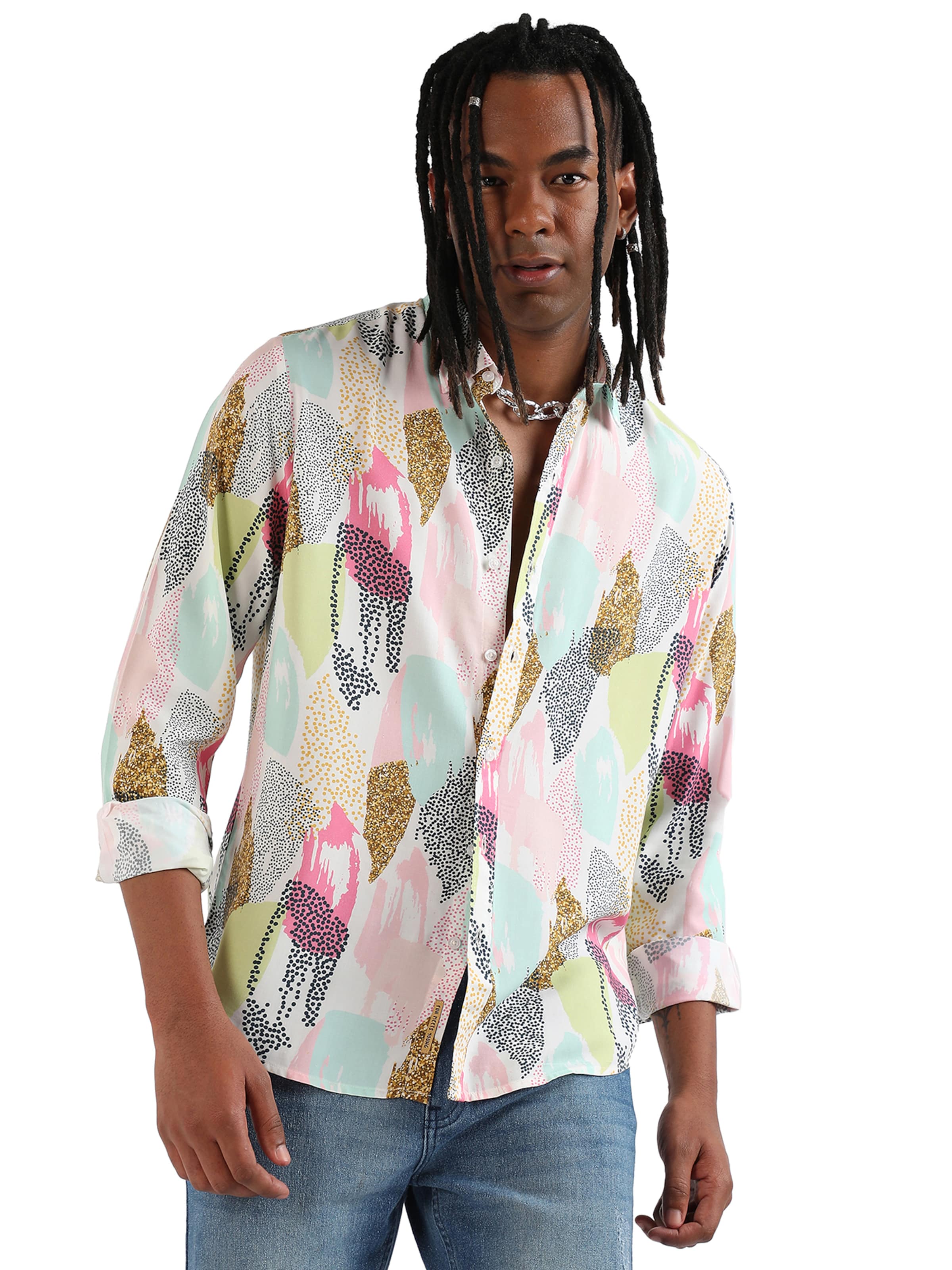 Campus Sutra Regular Fit Skjorte 'Jesse' i blandingsfarvet: forside