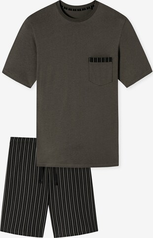 SCHIESSER Pyjama kort ' Comfort Nightwear ' in Grijs: voorkant