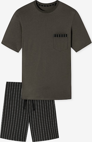 SCHIESSER Pyjama kort ' Comfort Nightwear ' in Grijs: voorkant