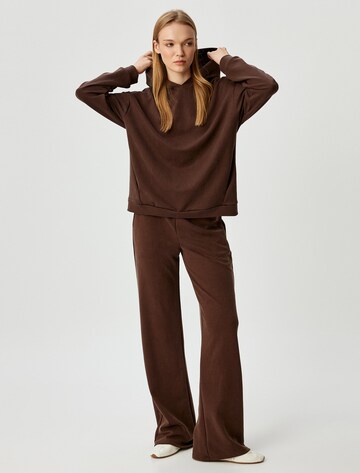 Koton Wide leg Broek in Bruin