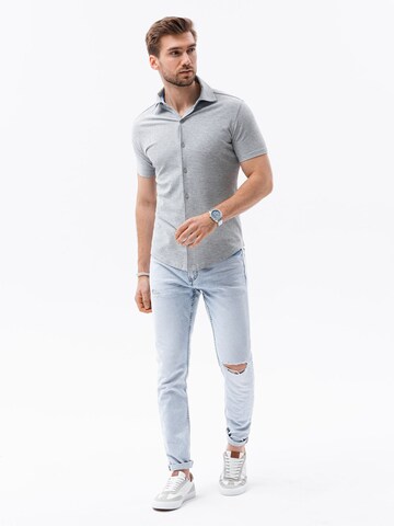 Ombre Slim Fit Hemd 'K541' in Grau