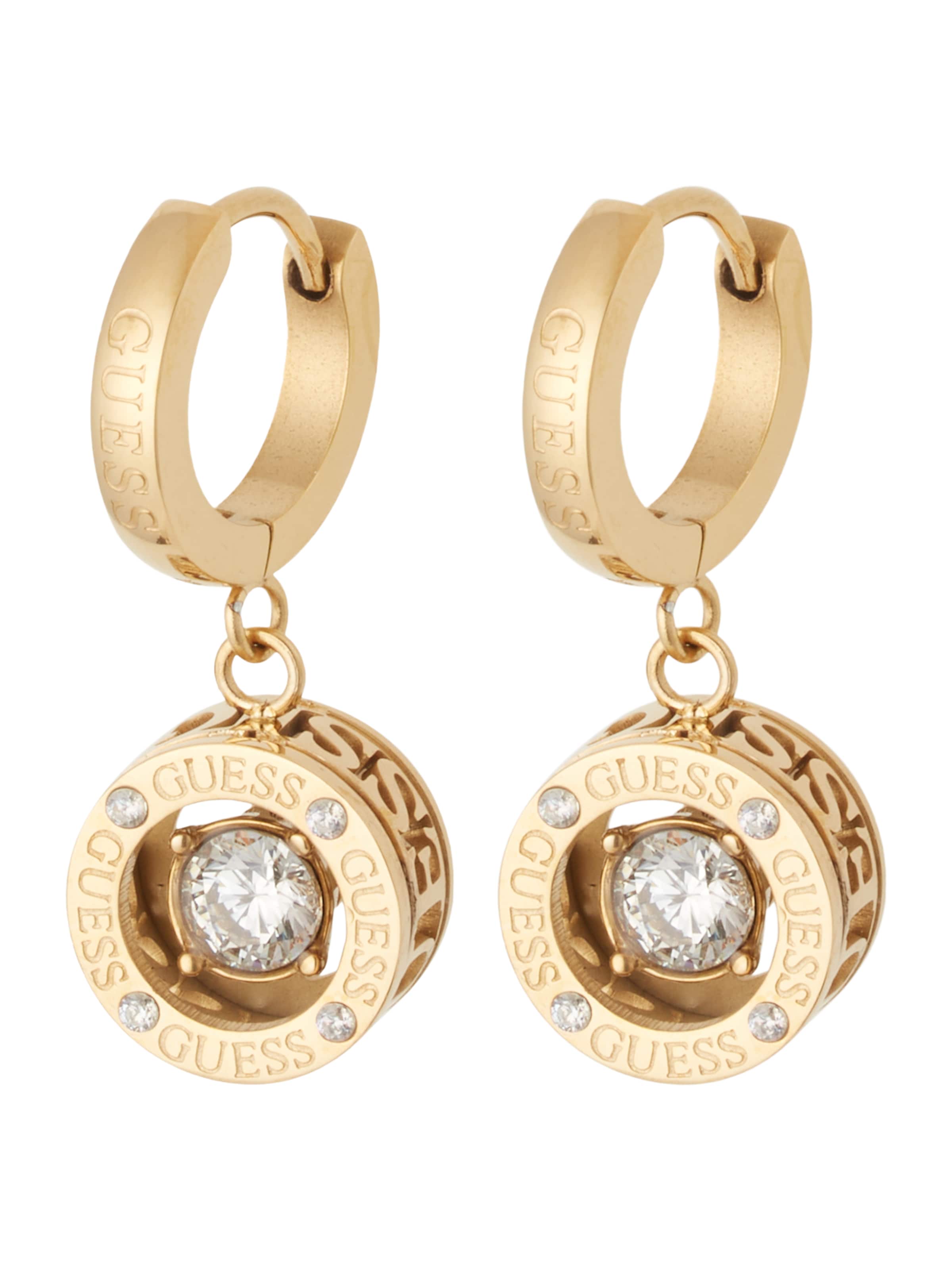 GUESS Orecchini A Cerchio, Modello DA BRINCOS, Colore Acco/Acqua, Gioielli Moda Donna