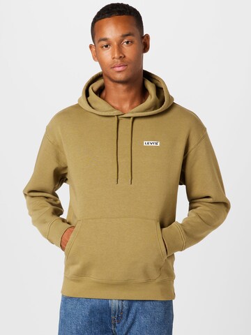 LEVI'S ® Sweatshirt 'Relaxed Baby Tab Hoodie' in Green: front