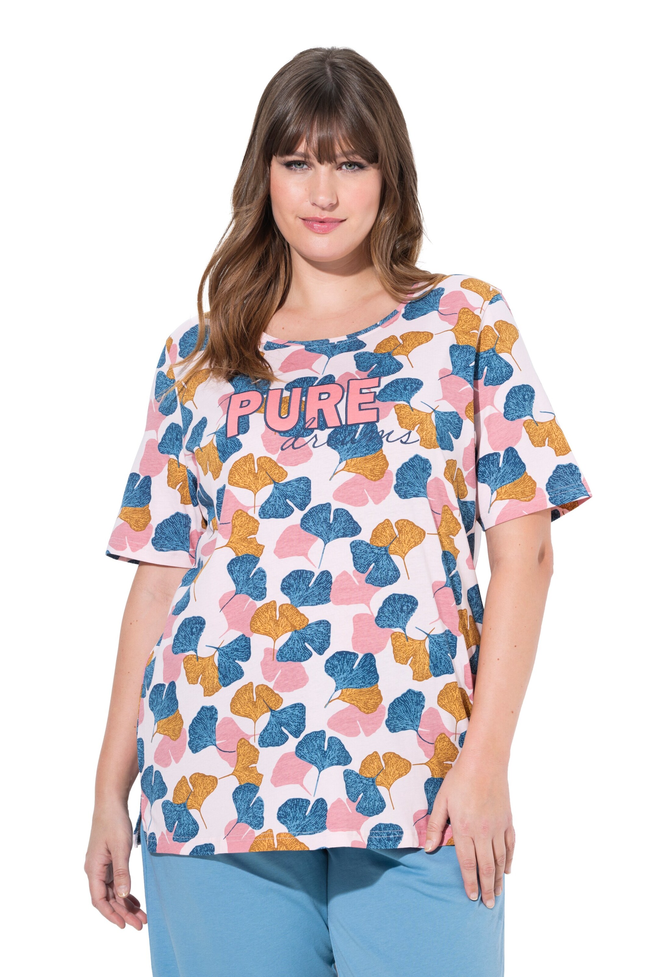 Ulla Popken Pajama shirt in Mixed colours: front