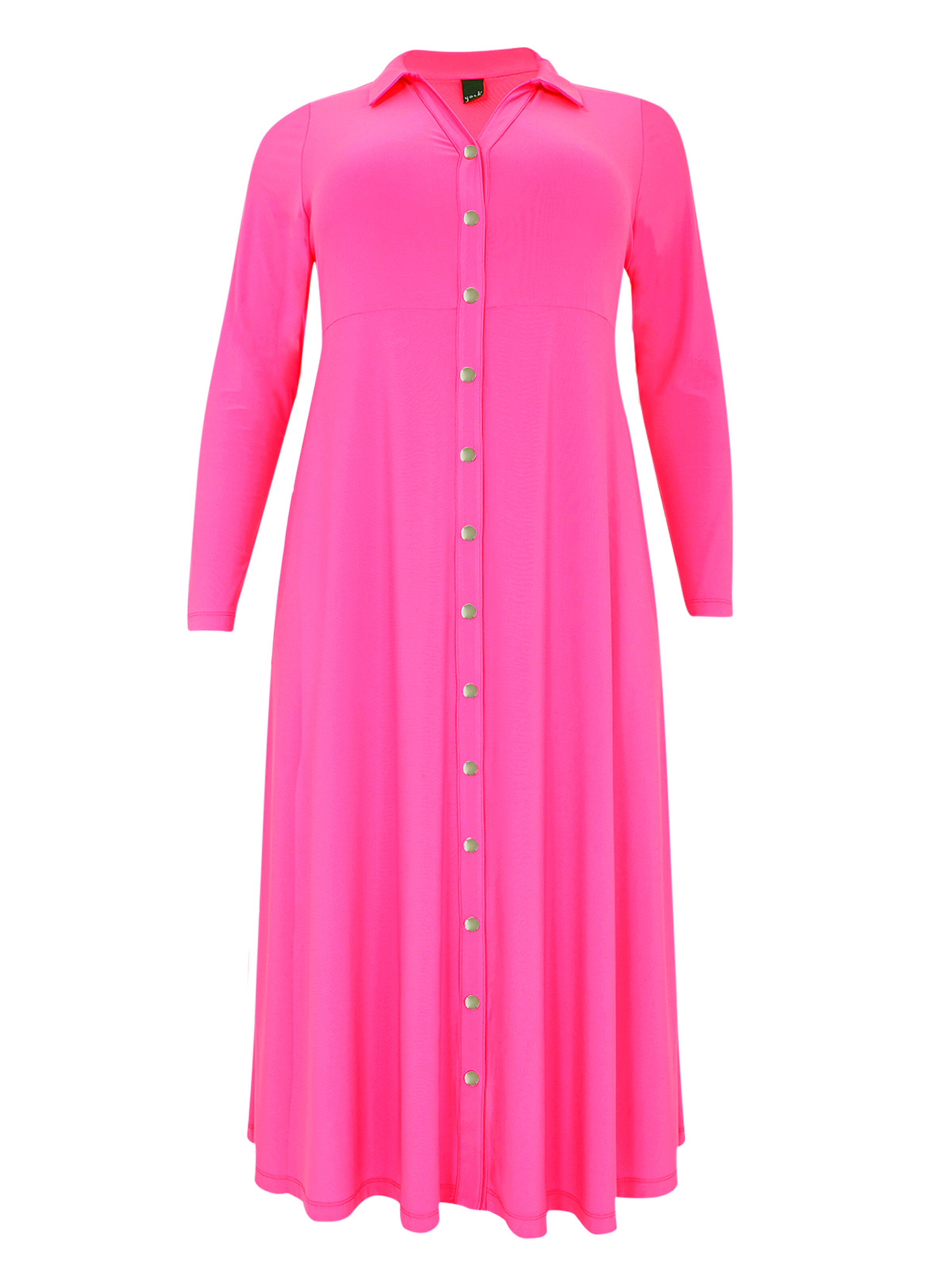 YOEK Shirt dress in Pink: front