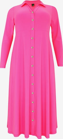Yoek Shirt Dress in Pink: front