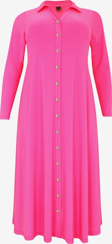 YOEK Shirt dress in Pink: front