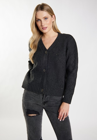 DreiMaster Vintage Knit cardigan in Grey: front