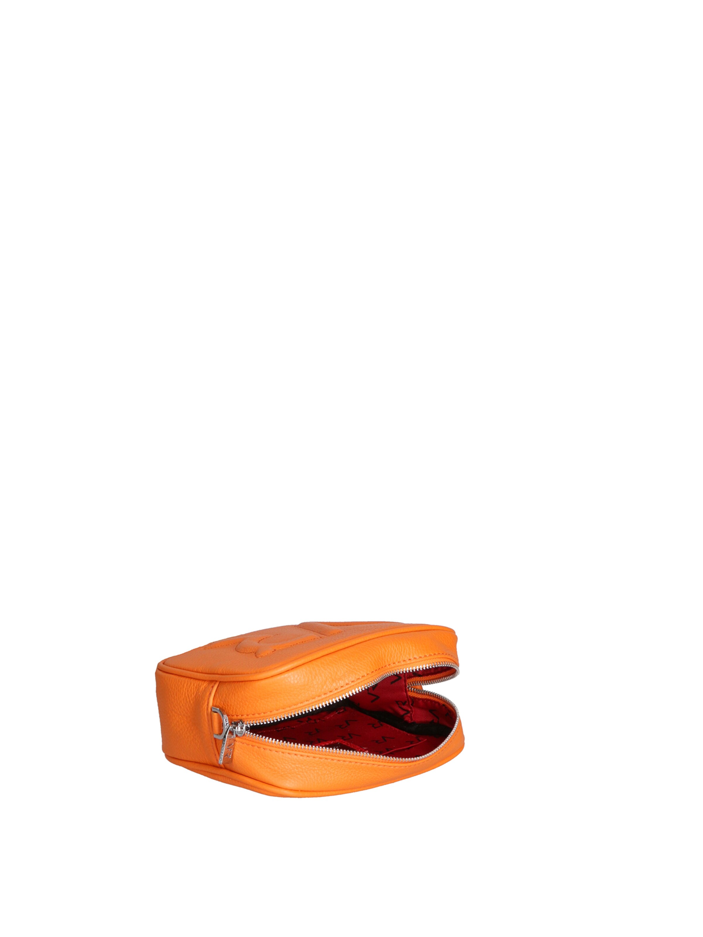 Borsa a tracolla 'Borsa a Tracolla Donna Pelle Virginia Rhinè Zip' di Virginia Rhinè in arancione