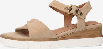 Sandales à lanières no stress en beige : devant