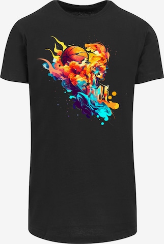 F4NT4STIC Shirt 'Basketball' in Black: front