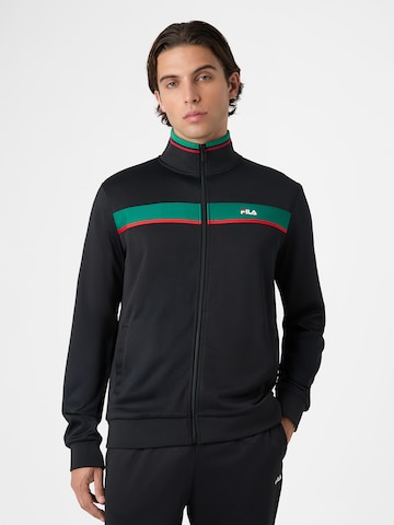 FILA Кофта на молнии 'SAGANO' в Черный: спереди