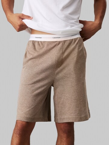 Calvin Klein Underwear Pyjamahose in Braun: Vorderseite