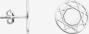 Sofia Milani Earrings 'Circle Grid' in Silver: front