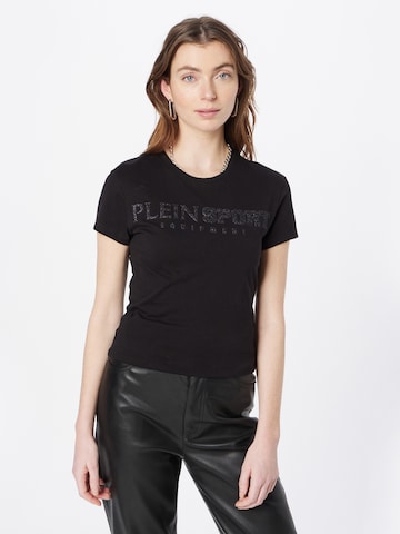 T-shirt Plein Sport en noir : devant