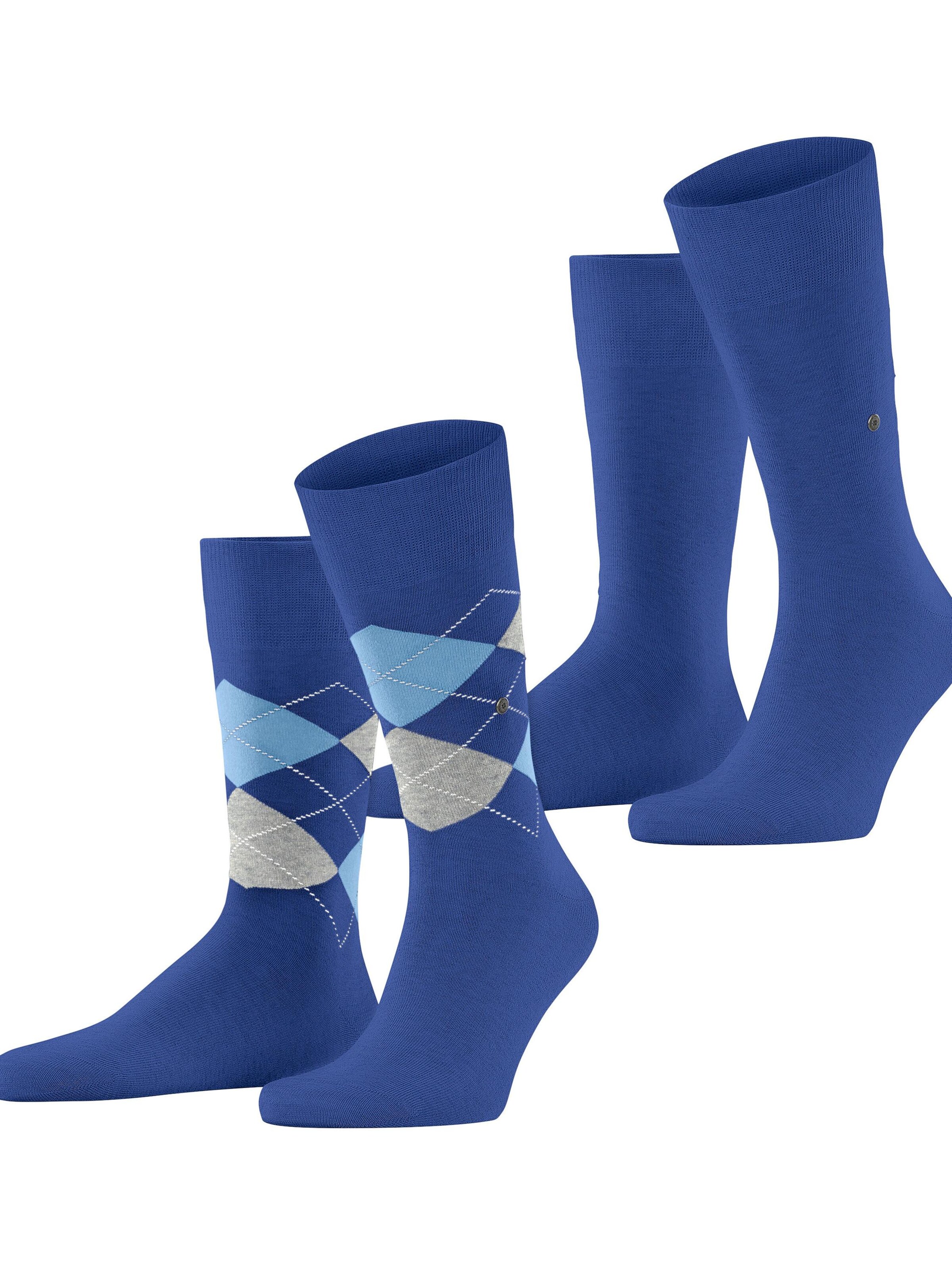 BURLINGTON Socks 'Everyday Argyle Mix 2-Pack' in Blue: front