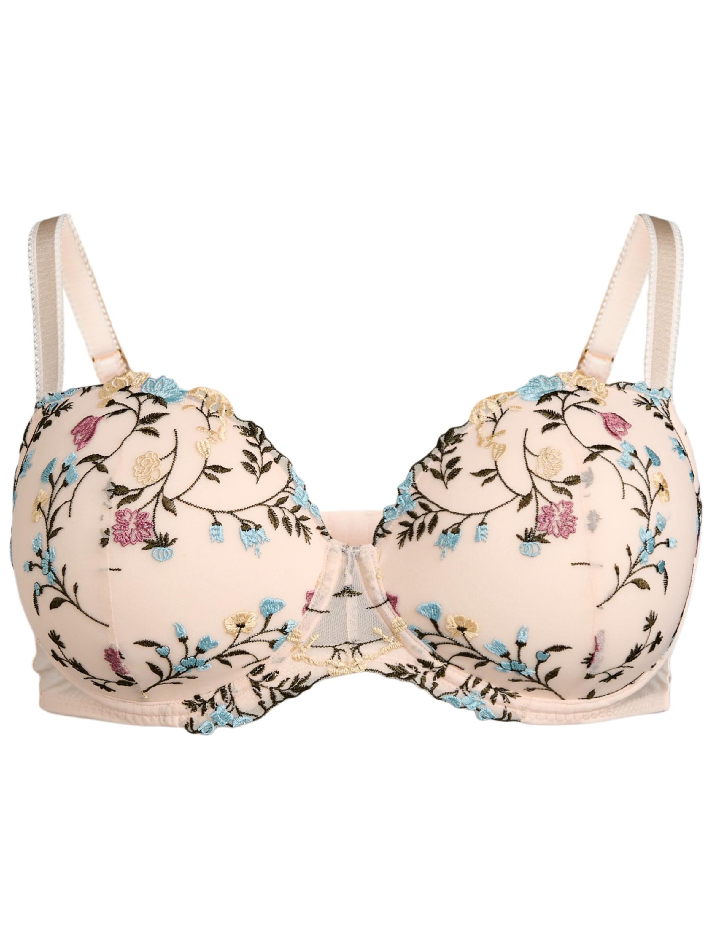 Devoted by Zizzi T-shirt Bra 'Lykke' in Beige: front