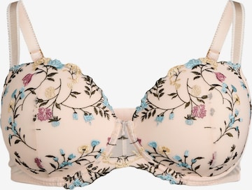 smėlio Devoted by Zizzi Marškinėliai Liemenėlė 'Lykke': priekis