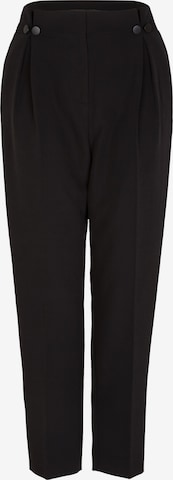 COMMA - Loosefit Pantalón plisado en negro: frente