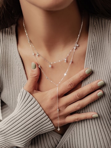 Hey Happiness Halsband 'Bloom' i silver