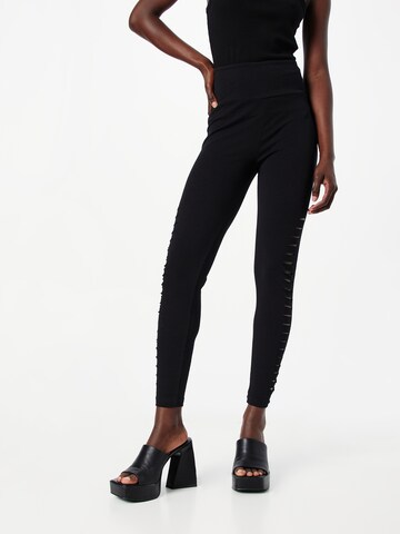 Skinny Pantalon 'Elisa' ABOUT YOU en noir : devant