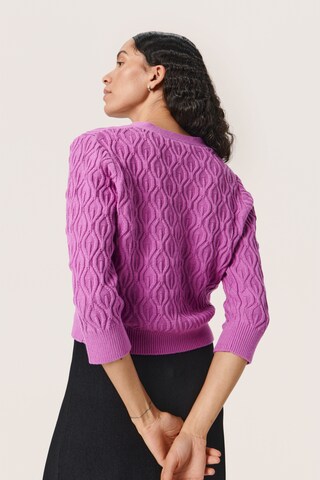 Cardigan 'Rava' SOAKED IN LUXURY en violet