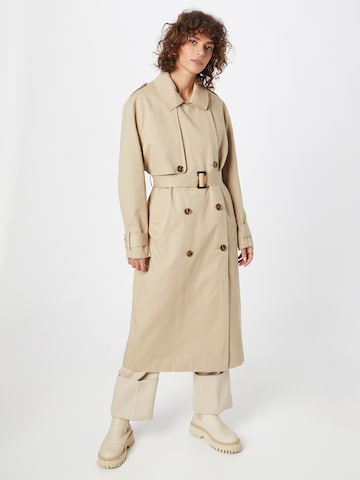ABOUT YOU Limited Between-Seasons Coat in Beige
