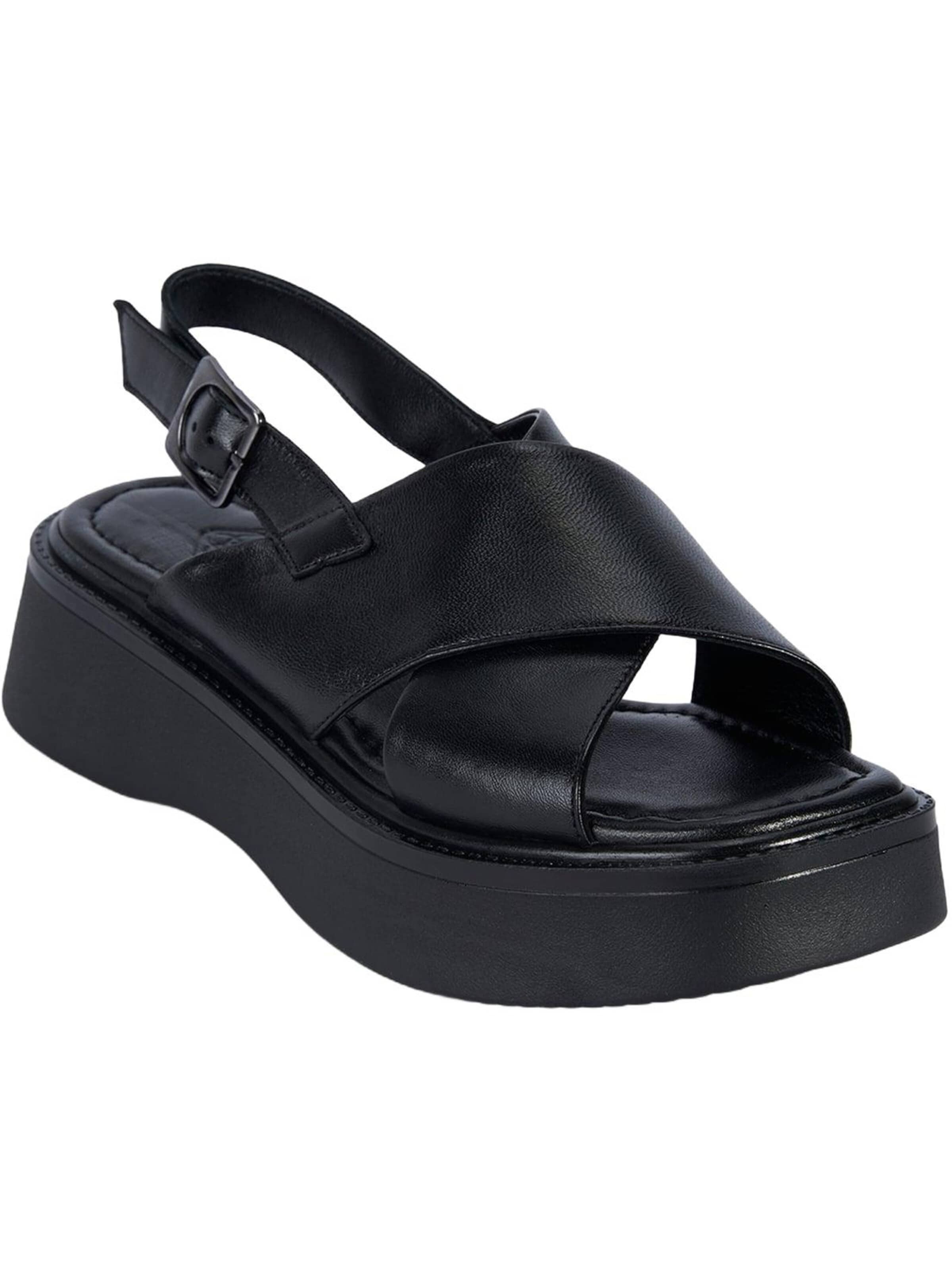 Desa Riemensandale 'Keilsandalen'‌‌‌ in Schwarz