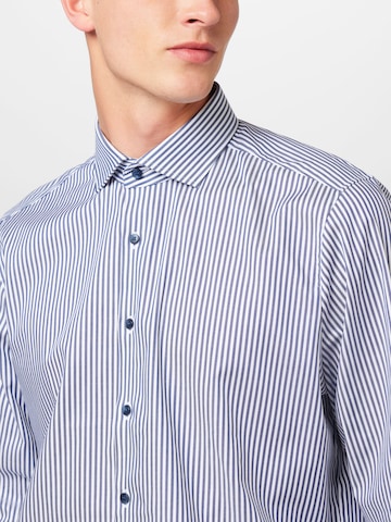 OLYMP Slim fit Button Up Shirt 'Level 5' in Blue