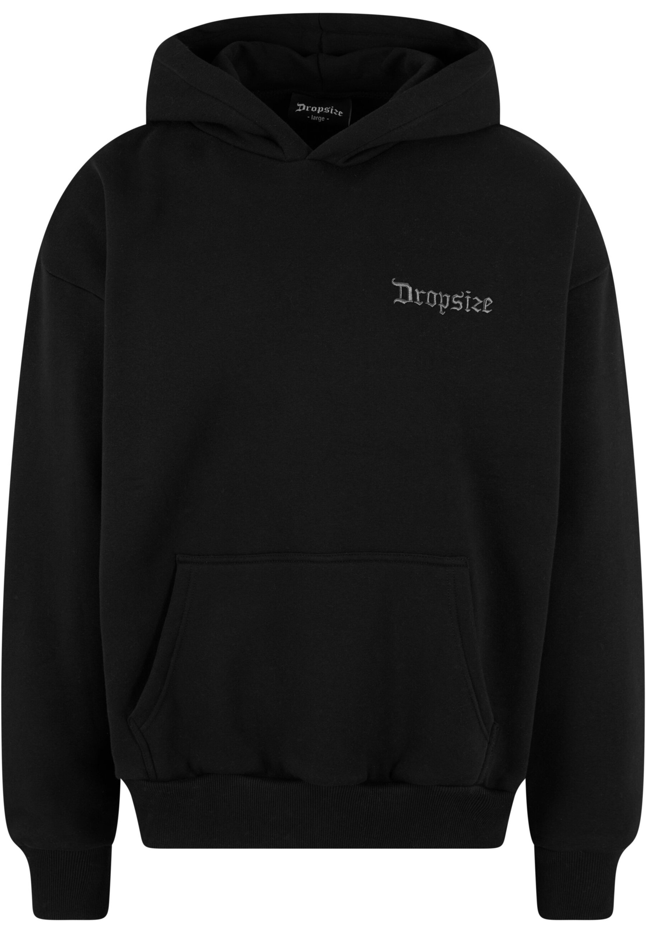 Sweat-shirt Dropsize en noir : devant