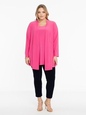 YOEK Gebreid vest in Roze