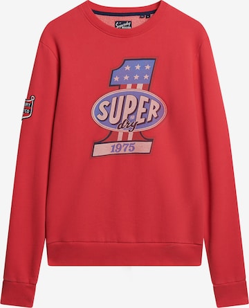 Superdry Sweatshirt 'Stars and Stripes' in Red: front