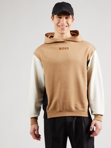 Felpa 'Econy' di BOSS in beige: frontale