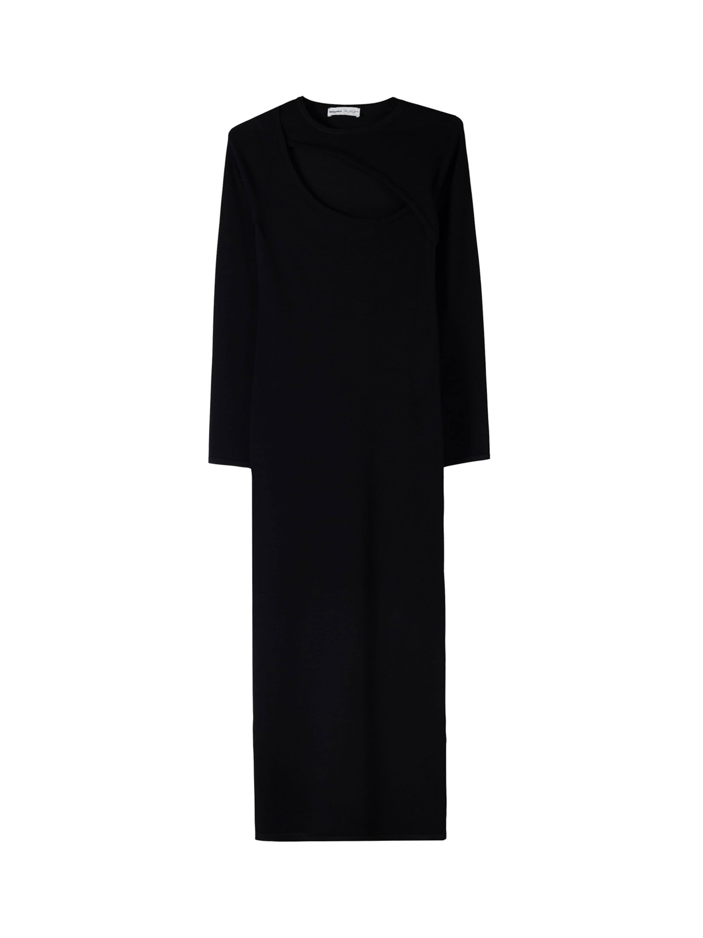 Bershka Šaty – černá: přední strana