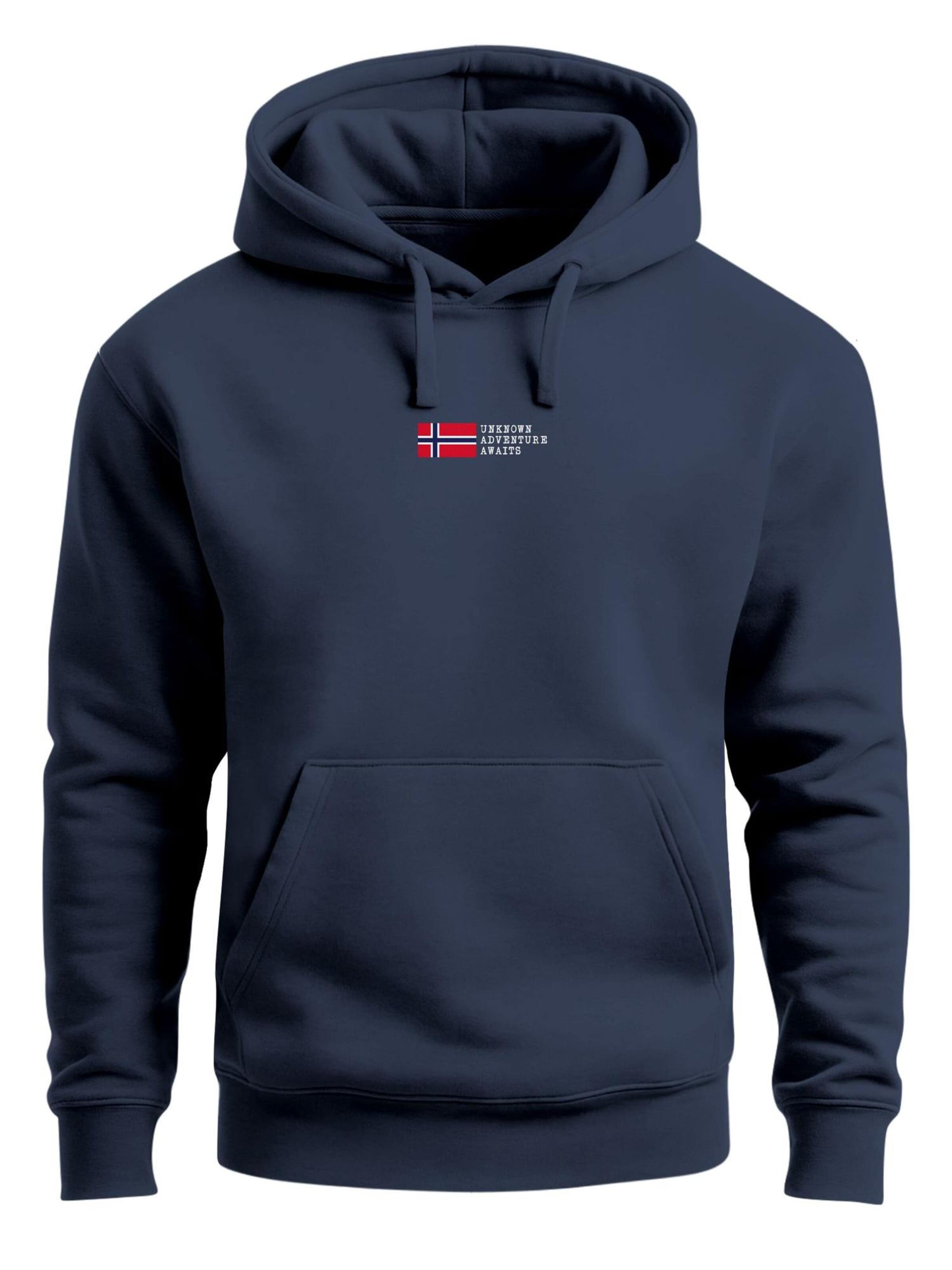 Neverless Sweatshirt 'Norway Explorer' in Blue: front