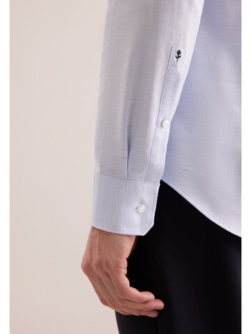 SEIDENSTICKER Slim fit Zakelijk overhemd 'Schwarze Rose' in Blauw