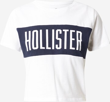 HOLLISTER Μπλουζάκι σε λευκό: μπροστά