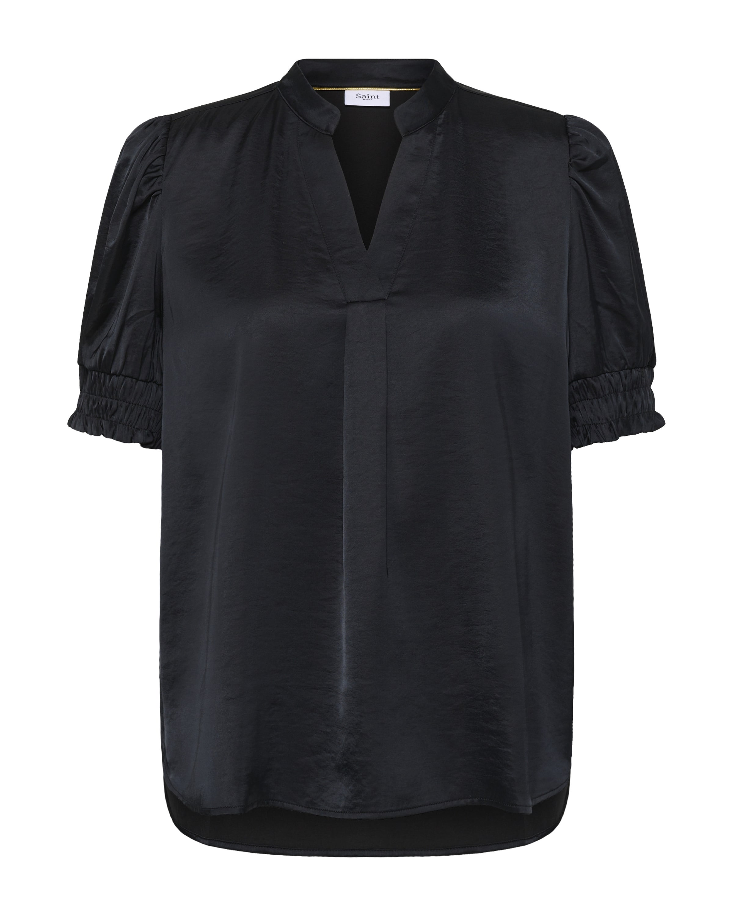 SAINT TROPEZ Bluse 'Panan' in Schwarz: Vorderseite