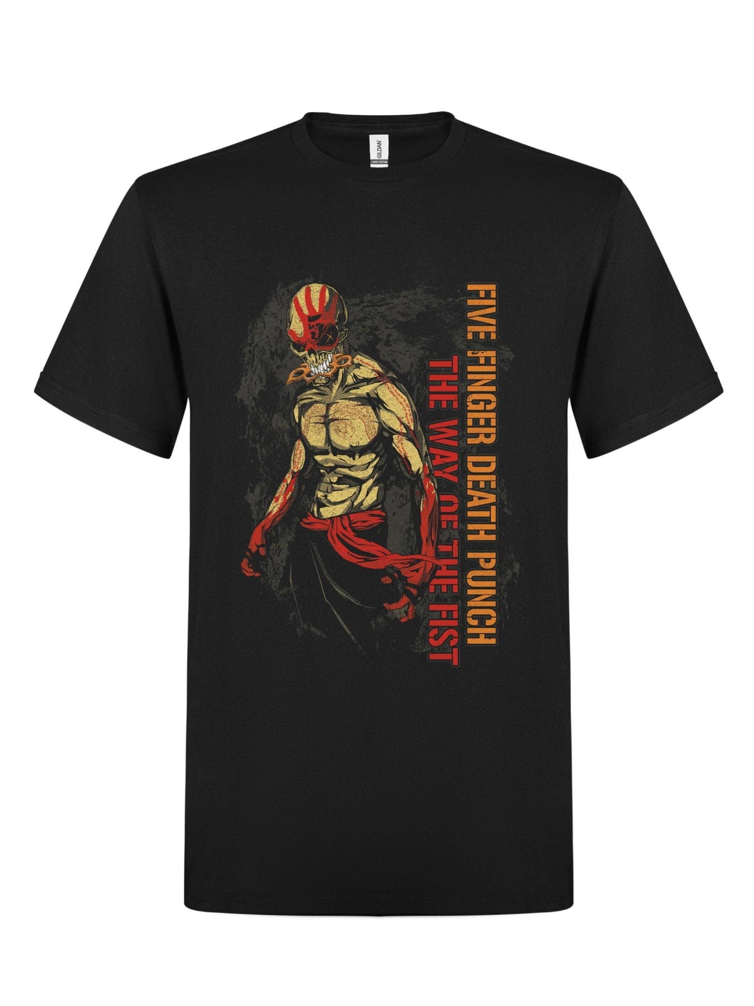 Rockshirts Shirt 'Five Finger Death Punch Ninja T-Shirt' in Black: front