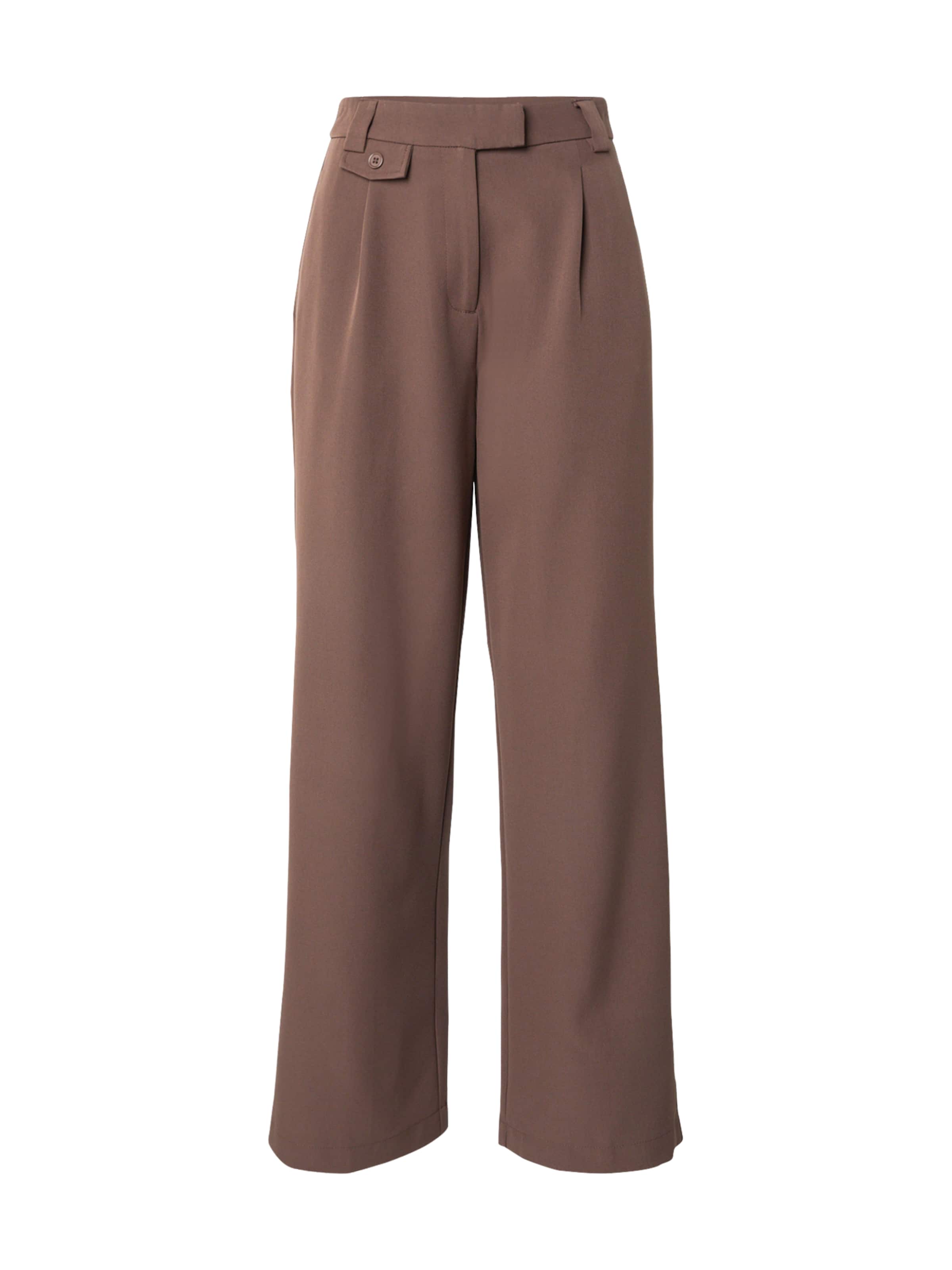 Pantaloni con pieghe 'PCNimora' PIECES di colore cioccolato, Visualizzazione prodotti