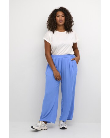 Wide Leg Pantalon 'Dacina' KAFFE CURVE en bleu