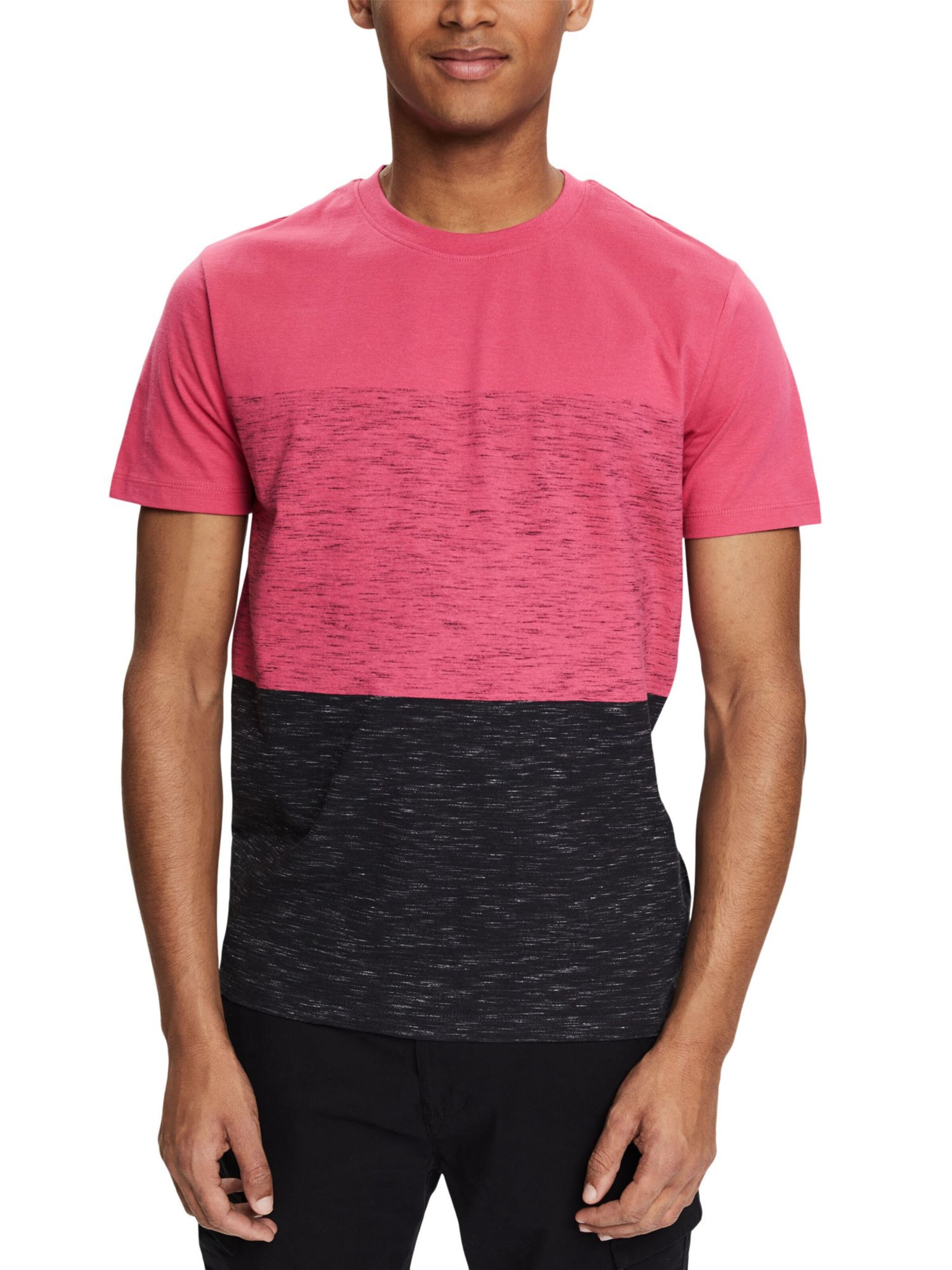 Männer Shirts EDC BY ESPRIT T-Shirt in Pink - QA28240
